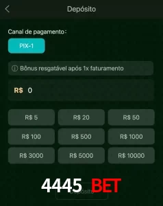 deposits 4445 BET
